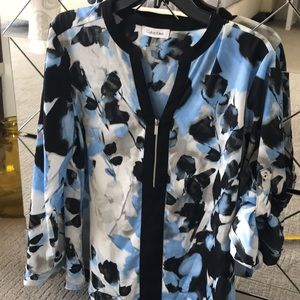 Calvin Klein zip tunic blouse 🦋